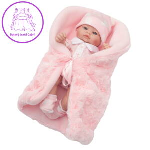 Luxusní dětská panenka-miminko Berbesa Anička 28cm, Růžová