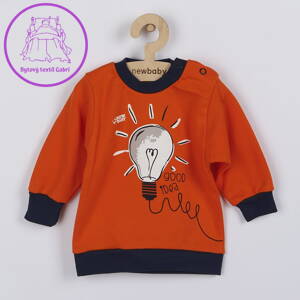 Kojenecké bavlněné tričko New Baby Happy Bulbs, 56 (0-3m), Oranžová