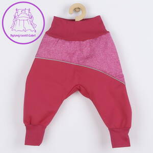 Softshellové kojenecké kalhoty New Baby růžové, 80 (9-12m), Růžová