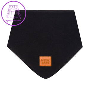 Kojenecký bavlněný šátek na krk New Baby Favorite černý S, S, Černá
