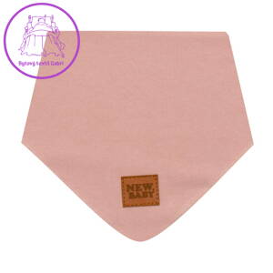 Kojenecký bavlněný šátek na krk New Baby Favorite růžový S, S, Růžová