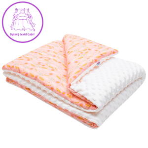 Dětská deka z Minky s výplní New Baby Harmony růžová 70x100 cm, Růžová