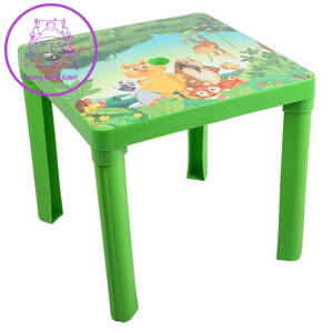 Dětský zahradní nábytek - Plastový stůl, Zelená