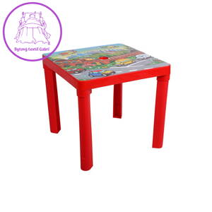 Dětský zahradní nábytek - Plastový stůl červený, Červená
