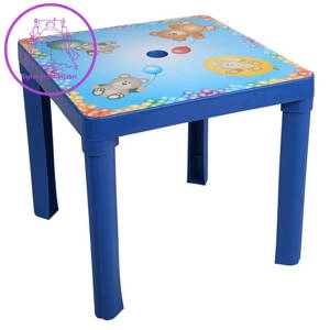 Dětský zahradní nábytek - Plastový stůl modrý, Modrá