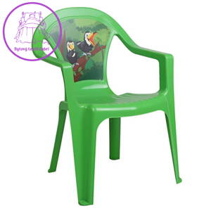 Dětský zahradní nábytek - Plastová židle zelená, Zelená