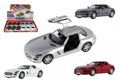 Auto Kinsmart Mercedes-Benz SLS AMG kov/plast 13cm na zpětné natažení 4 barvy 12ks v boxu