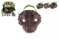 Maska dinosaurus gumová 15x18cm mix druhů 12ks v boxu karneval