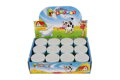 Plechovka zvuk krávy plast 6x6cm  12ks v boxu
