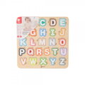 Vkládačka/Puzzle deskové obrysové abeceda dřevo 30x30cm ve fólii 24m+