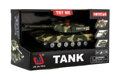 Tank plast 20cm na setrvačník na baterie se světlem se zvukem v krabici 23x14x11cm