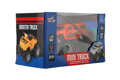 Auto RC mini truck plast 12cm 27MHz na baterie se světlem oranžové v krabici 18x11,5x10cm