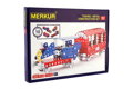 Stavebnice MERKUR 032 Železniční modely 10 modelů 300ks v krabici 36x27x3cm