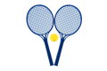 Soft tenis plast barevný+míček 53cm v síťce