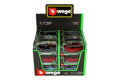 Auto Bburago Street Fire kov/plast 1:32 mix druhů v krabici 17x7,5x8cm 18ks v boxu