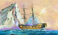 Model Black Falcon Pirátská loď 1:120 24,7x27,6cm v krabici 34x19x5,5cm