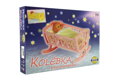 Postýlka pro panenky bez soupravy plast 32x47x26cm mix barev v krabici 48x33x8cm