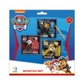 Škrabací obrázek 3ks barevný Tlapková patrola/Paw Patrol 20x20cm na kartě