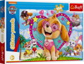 Puzzle Paw Patrol/Tlapková patrola třpytivé 100 dílků 48x34cm v krabici 33x23x4cm