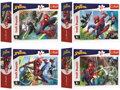 Minipuzzle 54 dílků Spidermanův čas 4 druhy v krabičce 9x6,5x4cm 40ks v boxu