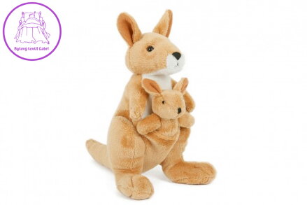 Klokan s mládětem plyš 16cm 0m+