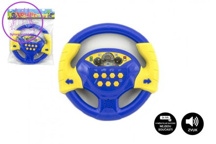 Volant modrý plast 20cm na baterie se zvukem v sáčku český design