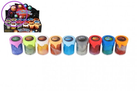 Sliz - hmota sluneční soustava 6cm mix druhů 18ks v boxu