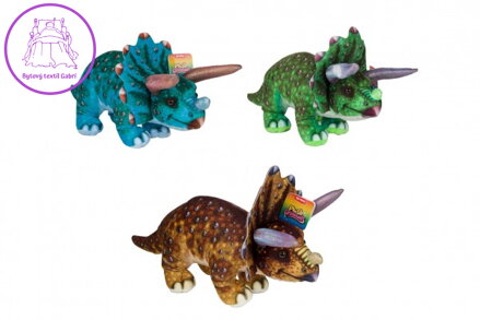 Dinosaurus/Ceratopsian plyš 38x15cm 3 barvy 24m+