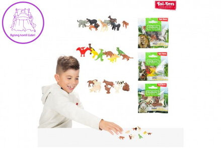 Zvířátko mini plast 2-3cm 3 druhy v sáčku