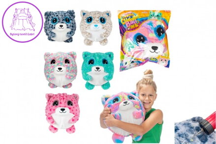 Míček zvířátko nafukovací plyš 30cm mix druhů v sáčku 12m+
