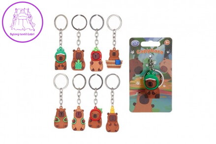 Capybara přívěsek kov/plast 5-6cm mix druhů na kartě