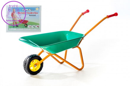 Kolečko plechové Yupee velké zelené 78x40x32cm v krabici