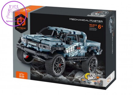 Stavebnice iM.MASTER auto na zpětné natažení plast 463 dílků v krabici 31x23x7cm