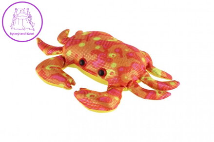 Krab plněný pískem 770 g mačkací antistresový látka 21cm v sáčku