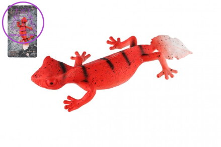 Gekon antistresový natahovací silikon 18cm na kartě