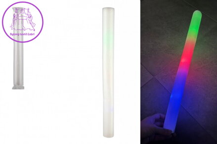 Trubice svítící pěna 47cm na baterie se světlem v sáčku