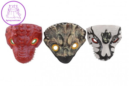 Maska dinosaurus pěnová 20x19cm mix druhů karneval