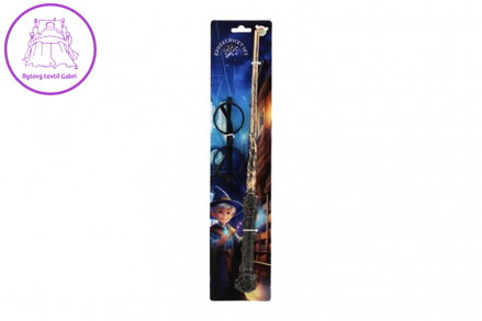 Kouzelnický set - hůlka 40cm, brýle plast na kartě 9,5x42,5cm karneval
