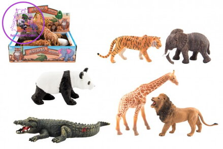 Zvířátko safari ZOO plast 11-17cm 6ks v boxu