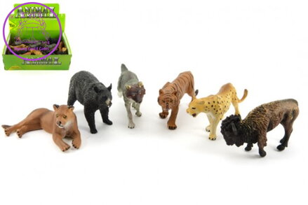 Zvířátka safari ZOO plast 10cm mix druhů 24ks v boxu
