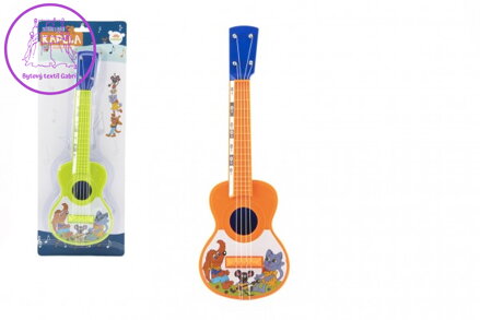 Ukulele/kytara plast 40cm s trsátkem Zvířátka a jejich kapela 2 barvy na kartě