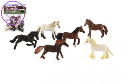 Kůň malý 6ks plast 6-7cm v sáčku