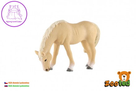 Kůň domácí palomino klisna zooted plast 13cm v sáčku