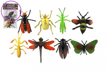Hmyz 8ks plast 10-12cm v sáčku