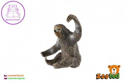 Lenochod tříprstý zooted plast 8cm v sáčku