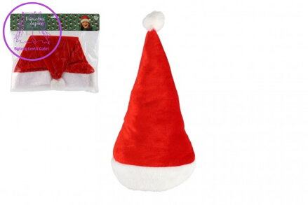 Čepice vánoční pro dospělé látka průměr 29 cm na kartě karneval