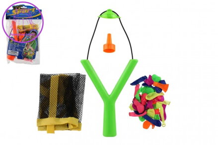 Prak s vodními bombami/balónky 36ks plast 14x19cm 2 barvy v sáčku