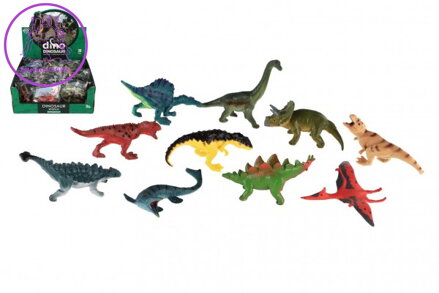 Zvířátko dinosaurus plast 7-9cm mix druhů v sáčku 36ks v boxu