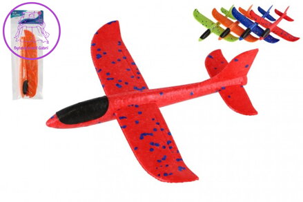 Letadlo házecí polystyrén 22cm 4 barvy v sáčku