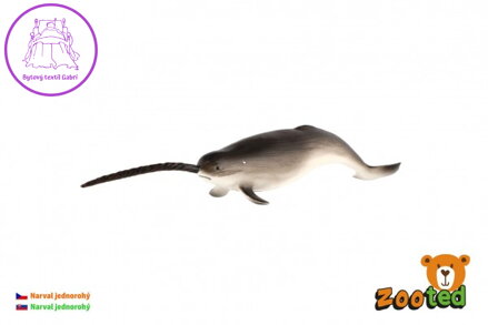 Narval jednorohý zooted plast 20cm v sáčku